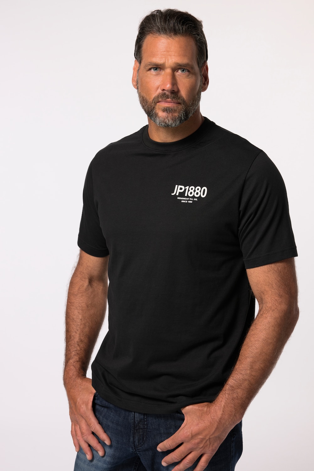 Große Größen JP1880 T-Shirt, Herren, schwarz, Größe: 4XL, Baumwolle, JP1880 von JP1880