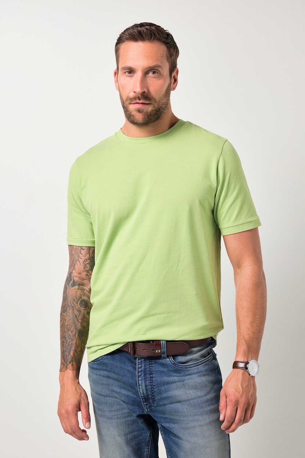 Große Größen JP1880 T-Shirt FLEXNAMIC®, Herren, grün, Größe: XL, Baumwolle, JP1880 von JP1880