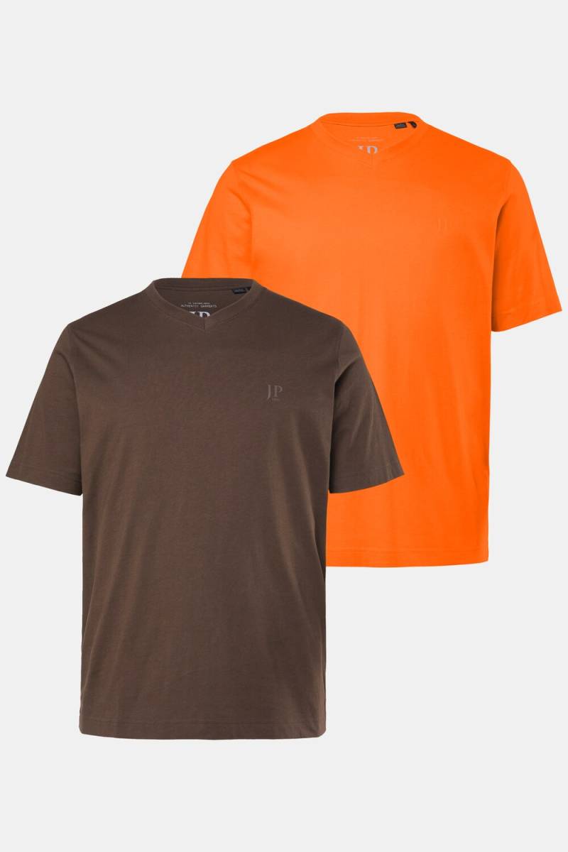 Große Größen JP1880 T-Shirts, Herren, orange, Größe: XL, Baumwolle/Polyester, JP1880 von JP1880