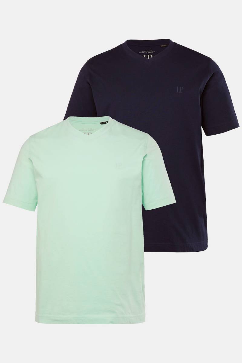 Große Größen JP1880 T-Shirts, Herren, türkis, Größe: L, Baumwolle, JP1880 von JP1880