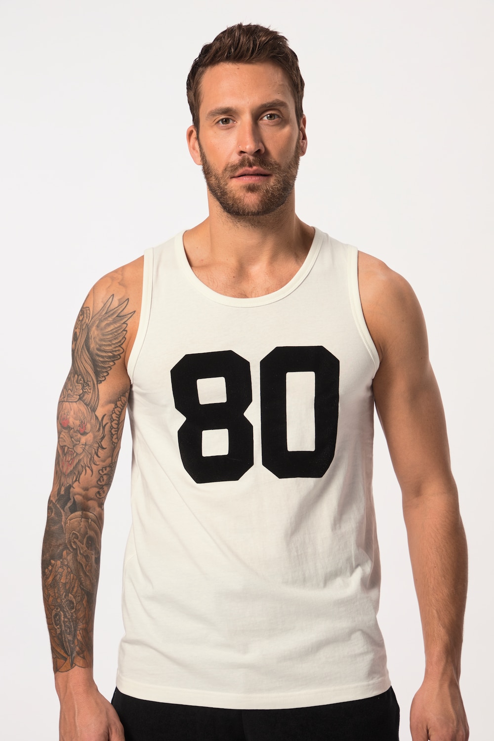 Große Größen JP1880 Tanktop, Herren, beige, Größe: 4XL, Baumwolle, JP1880 von JP1880