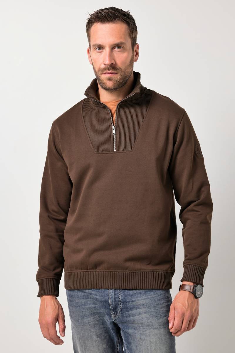 Große Größen JP1880 Troyer, Herren, braun, Größe: 6XL, Baumwolle/Polyester, JP1880 von JP1880