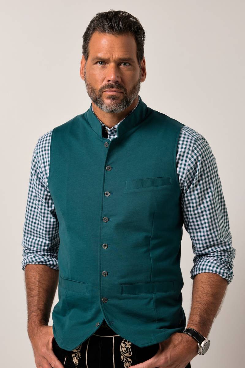 Große Größen JP1880 Weste, Herren, türkis, Größe: L, Baumwolle, JP1880 von JP1880