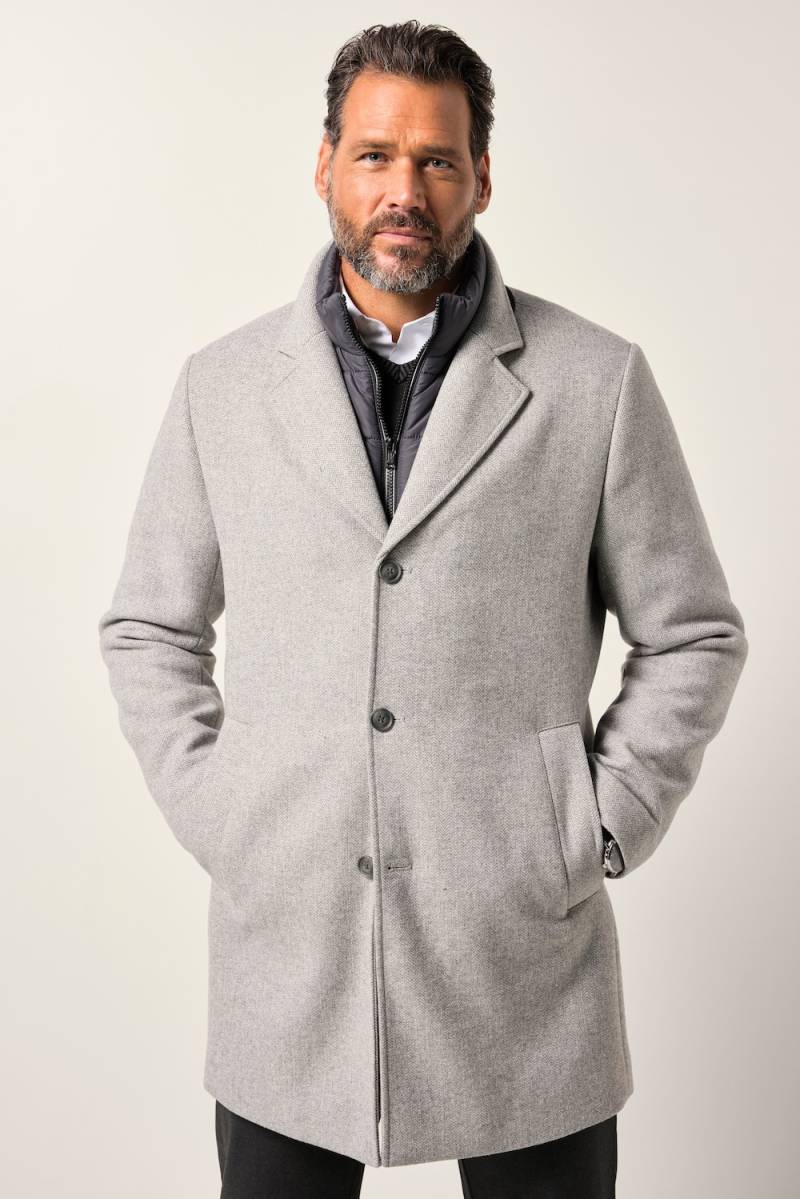 Große Größen JP1880 Wollmix-Mantel, Herren, grau, Größe: 7XL, Polyester/Synthetische Fasern/Sonstige, JP1880 Große Größen JP1880 Wollmix-Mantel, Herren, grau, Größe: 7XL, Polyester/Synthetische Fasern/Sonstige, JP1880 von JP1880