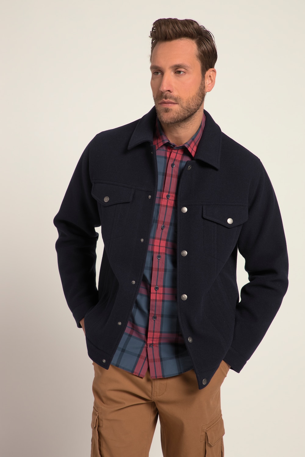 Große Größen Jacke, Herren, blau, Größe: XL, Polyester, JP1880 Große Größen Jacke, Herren, blau, Größe: XL, Polyester, JP1880 von JP1880