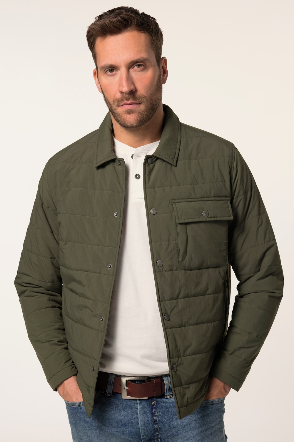 Große Größen Jacke, Herren, grün, Größe: 6XL, Polyester/Synthetische Fasern, JP1880 von JP1880