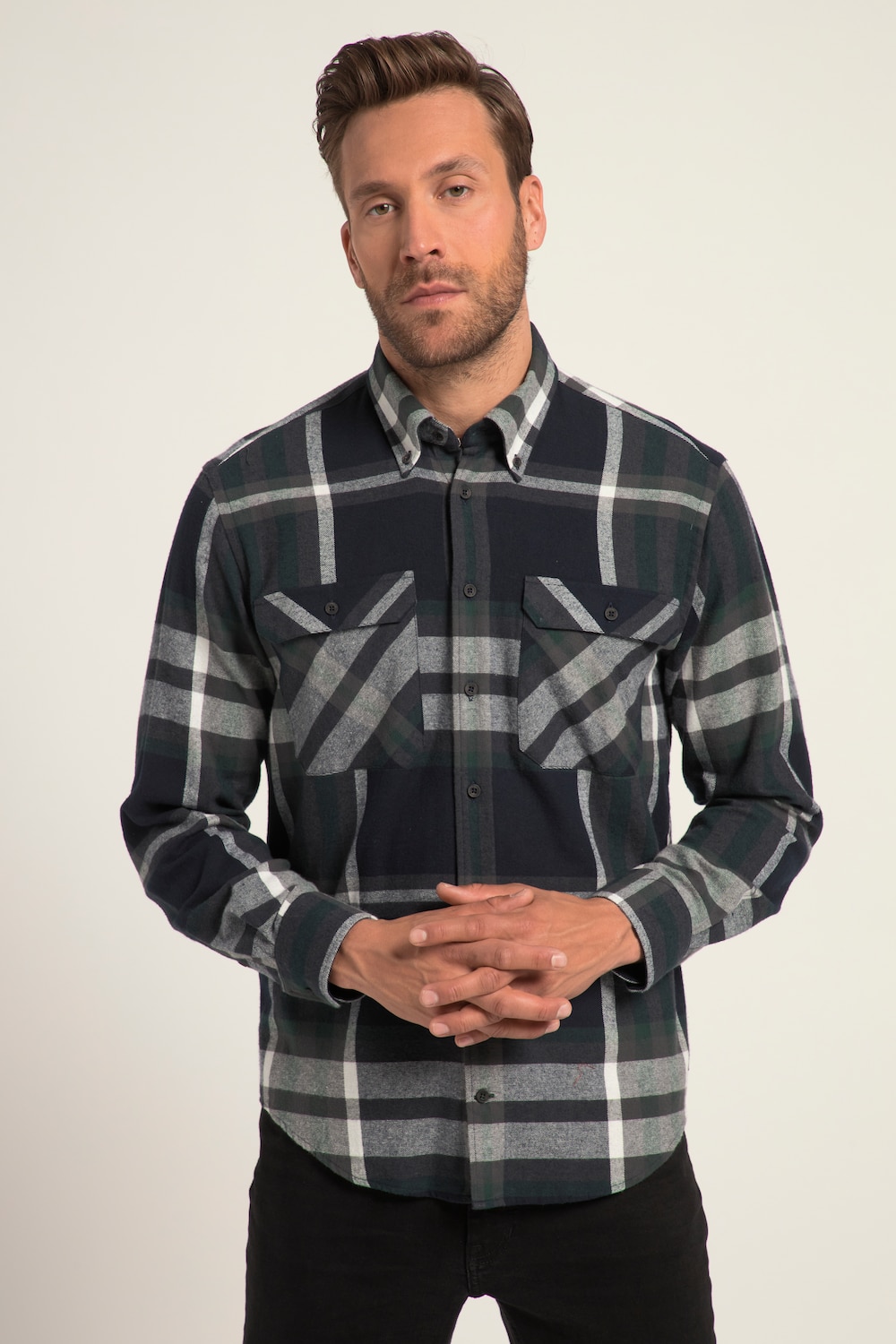 Große Größen Karo-Flanellhemd, Herren, blau, Größe: 3XL, Baumwolle, JP1880 Große Größen Karo-Flanellhemd, Herren, blau, Größe: 3XL, Baumwolle, JP1880 von JP1880