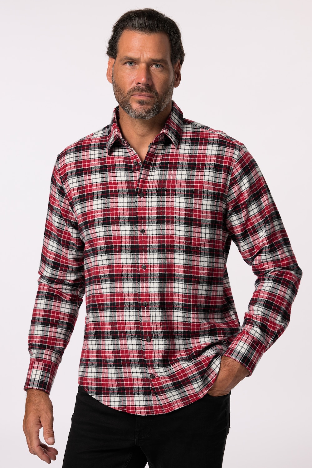 Große Größen Karo-Flanellhemd, Herren, rot, Größe: 4XL, Baumwolle, JP1880 Große Größen Karo-Flanellhemd, Herren, rot, Größe: 4XL, Baumwolle, JP1880 von JP1880