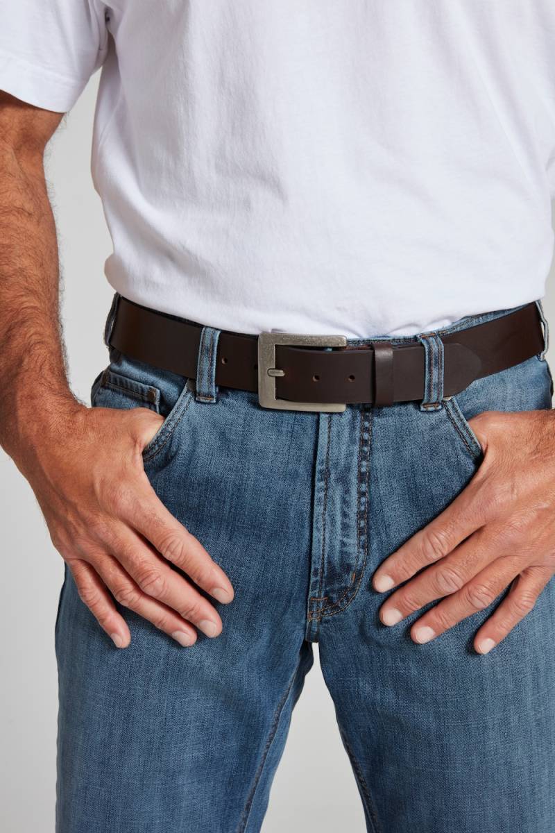 Große Größen Ledergürtel, Herren, braun, Größe: 105, Leder, JP1880 von JP1880