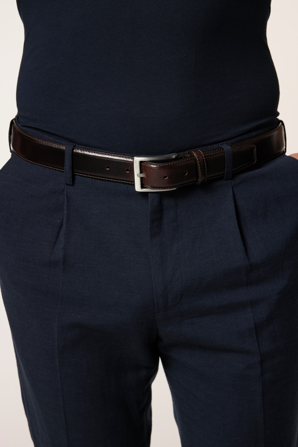 Große Größen Ledergürtel, Herren, braun, Größe: 165, Leder, JP1880 von JP1880