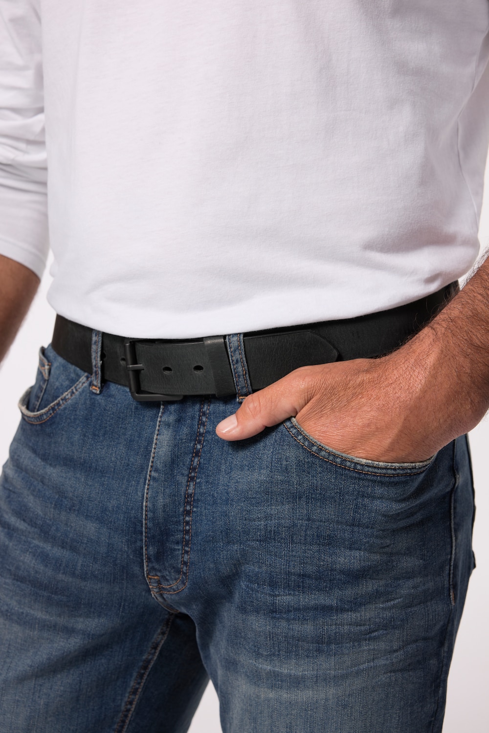 Große Größen JP1880 Ledergürtel, Herren, schwarz, Größe: 130, Leder, JP1880 von JP1880