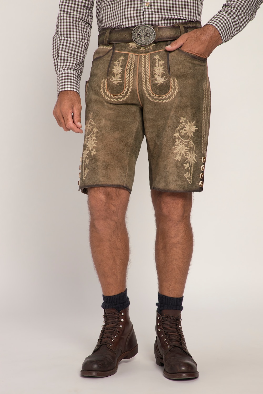 Große Größen Lederhose, Herren, braun, Größe: 52, Leder, JP1880 von JP1880