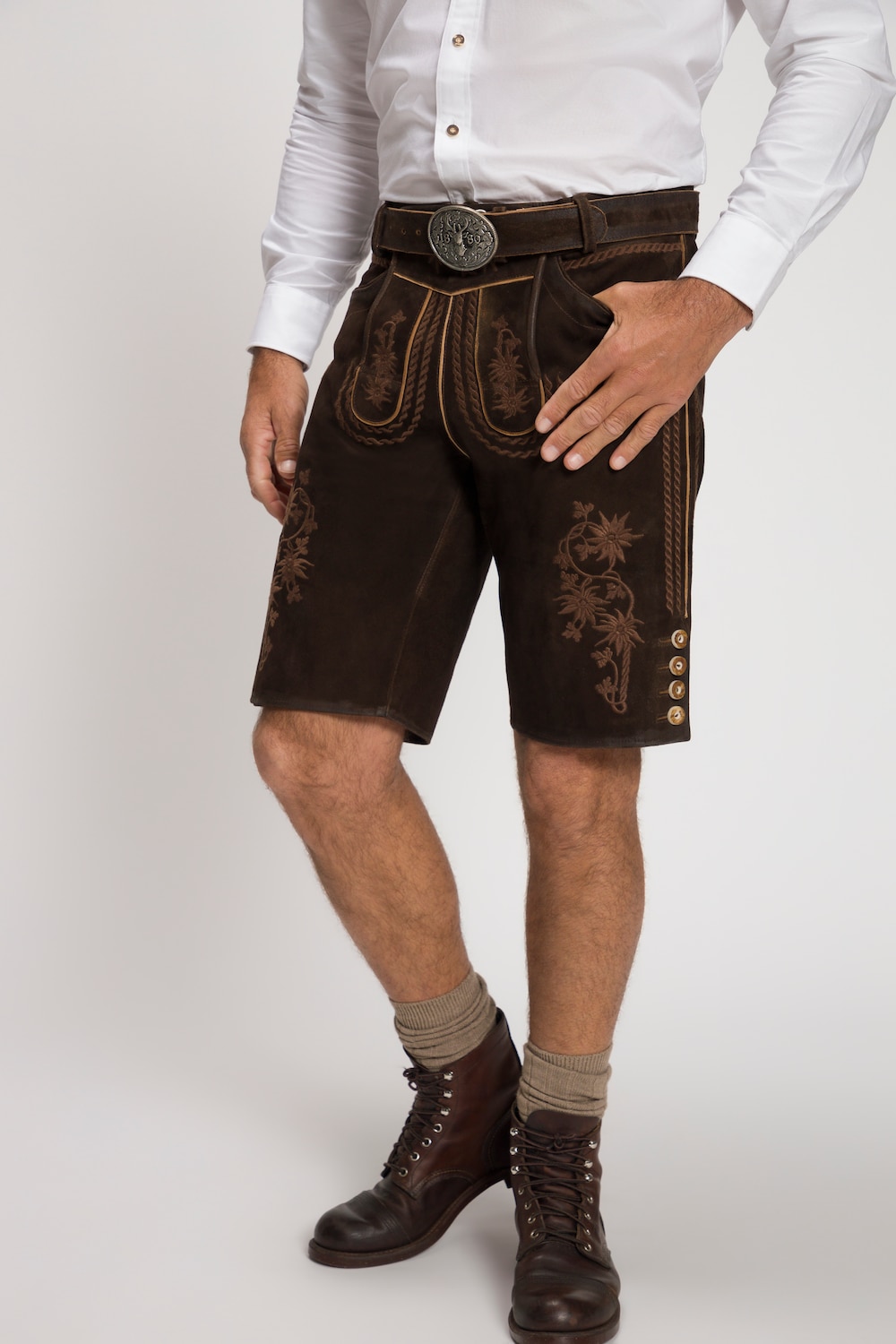 Große Größen Lederhose, Herren, braun, Größe: 54, Leder, JP1880 von JP1880