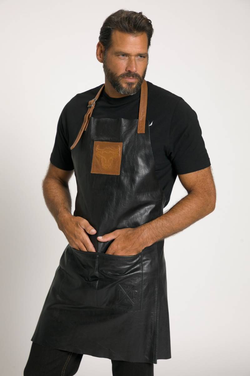 Große Größen Lederschürze, Herren, schwarz, Größe: I, Leder, JP1880 von JP1880