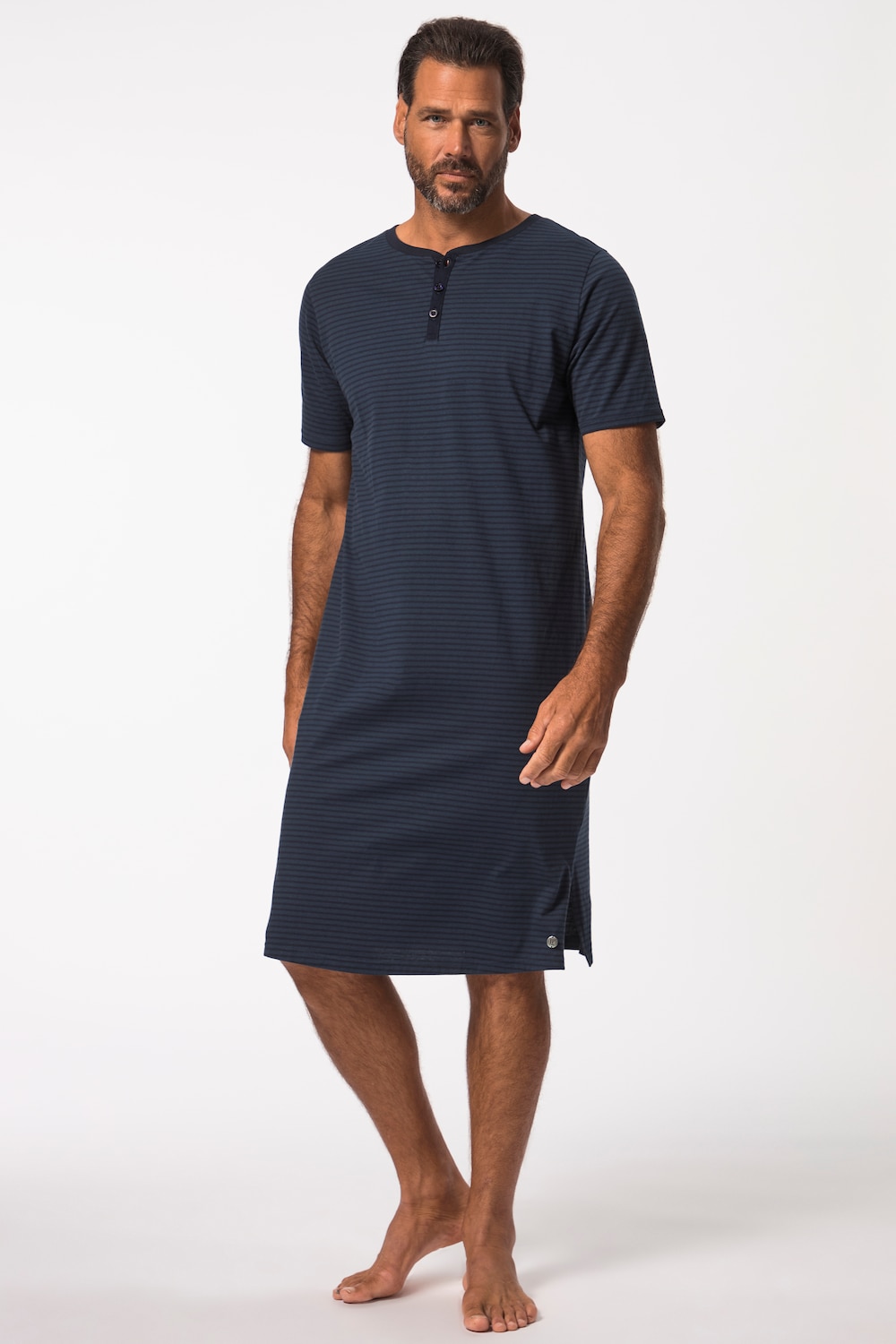 Große Größen Nachthemd, Herren, blau, Größe: 6XL, Baumwolle, JP1880 von JP1880