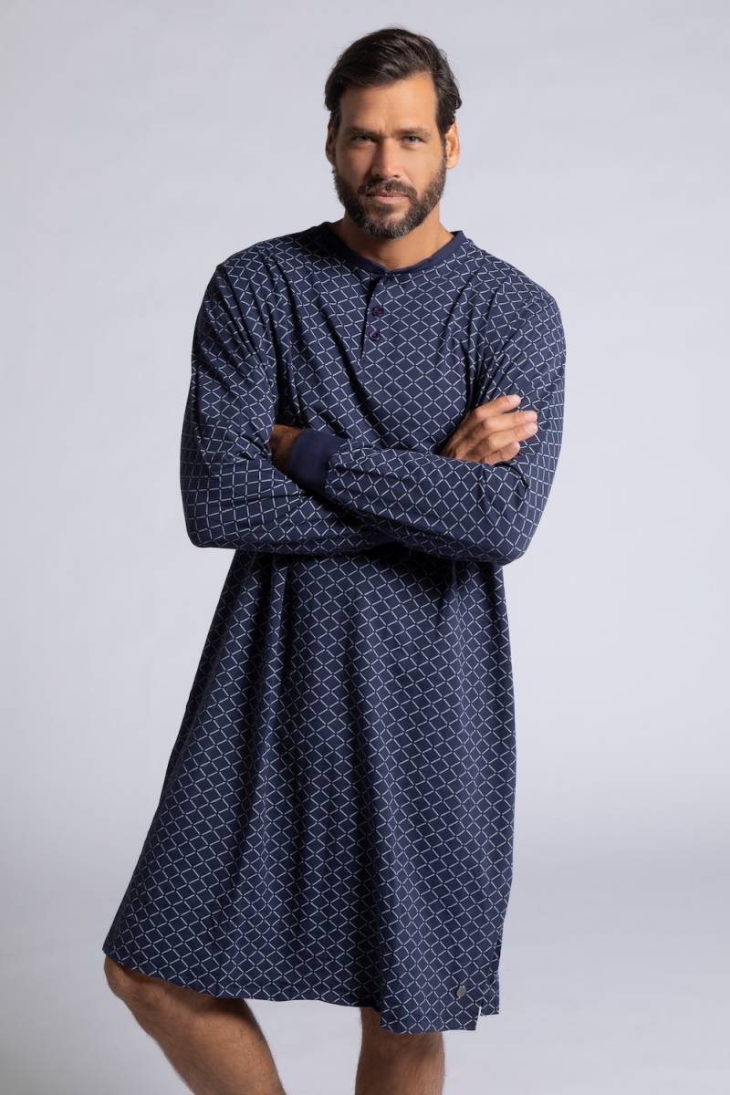 Große Größen Nachthemd, Herren, blau, Größe: 7XL, Baumwolle, JP1880 von JP1880