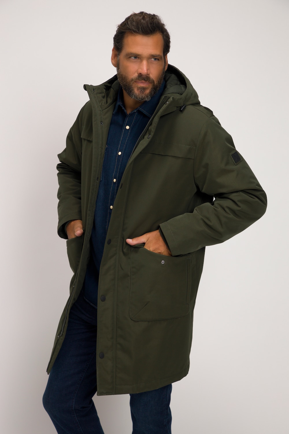 Große Größen Parka, Herren, grün, Größe: 3XL, Polyester, JP1880 von JP1880