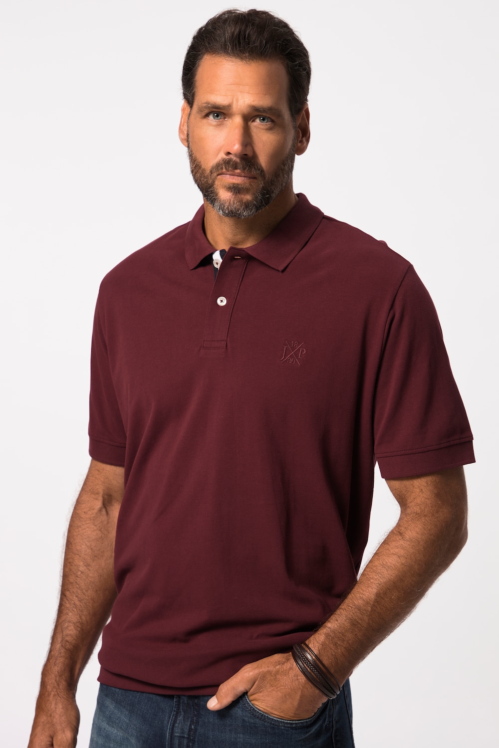 Große Größen Polo-Shirt, Herren, lila, Größe: 8XL, Baumwolle, JP1880 von JP1880