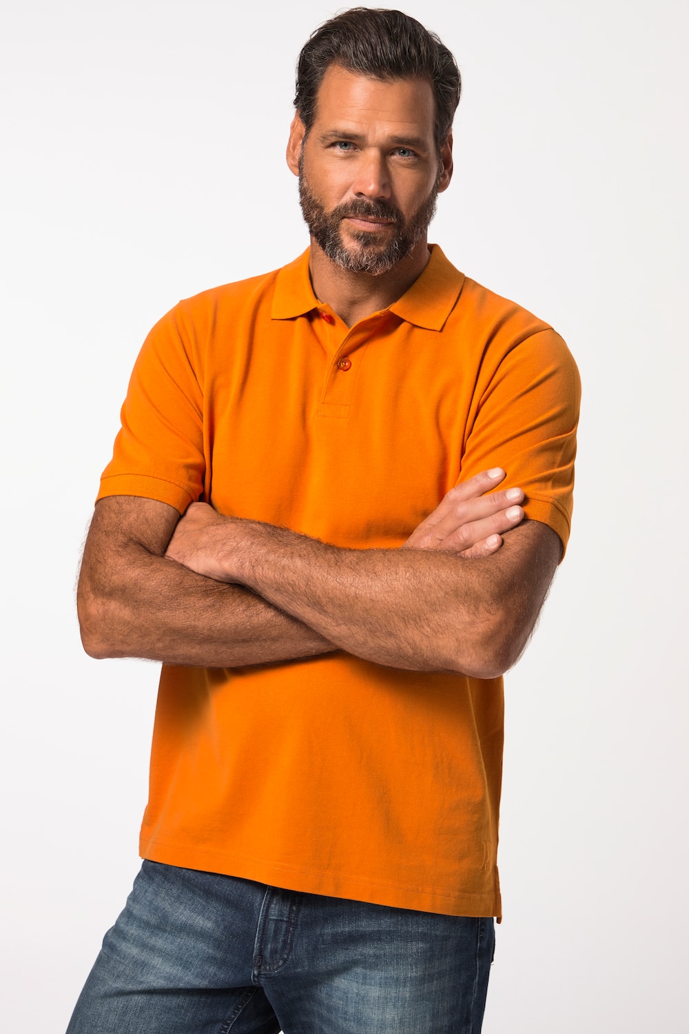 Große Größen Poloshirt, Herren, orange, Größe: 8XL, Baumwolle, JP1880 von JP1880