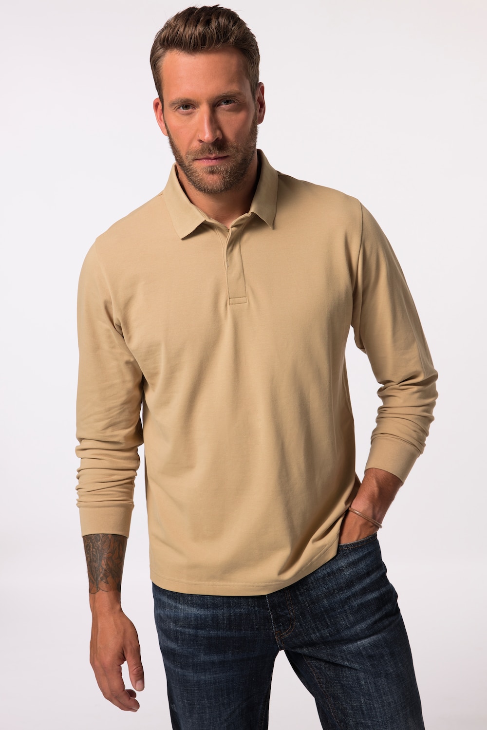 Große Größen Poloshirt FLEXNAMIC®, Herren, braun, Größe: 8XL, Baumwolle, JP1880 von JP1880