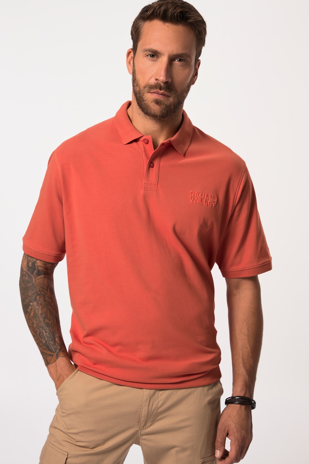 Große Größen Poloshirt FLEXNAMIC®, Herren, rot, Größe: 8XL, Baumwolle, JP1880 von JP1880