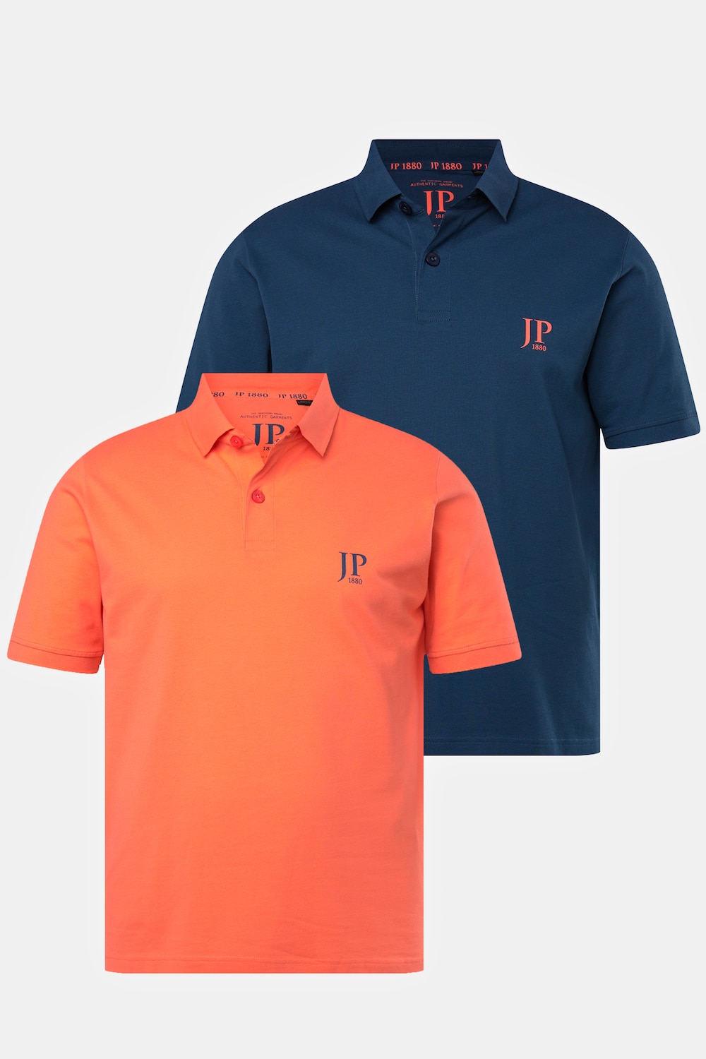 Große Größen Poloshirts, Herren, orange, Größe: XL, Baumwolle, JP1880 von JP1880