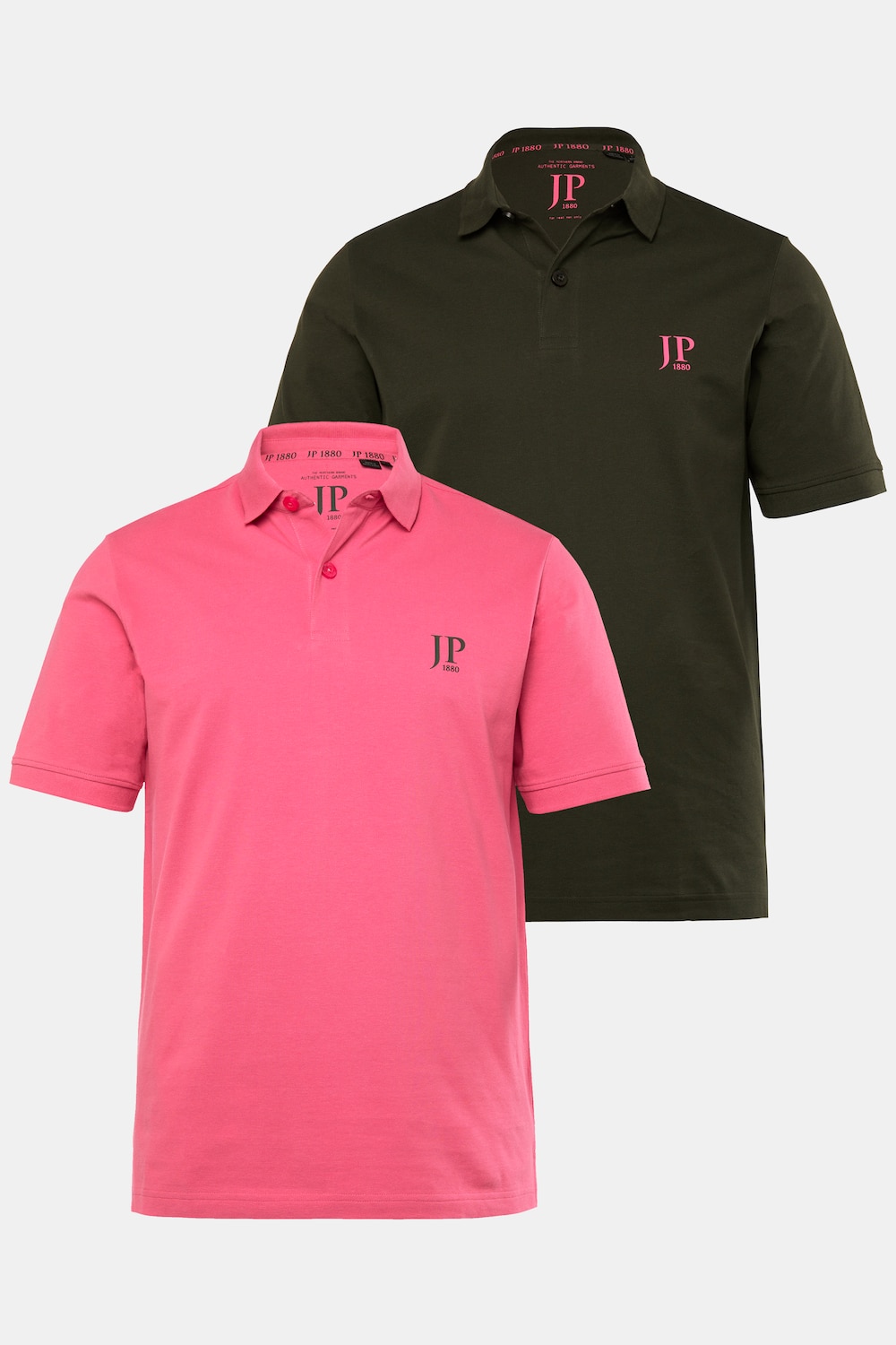 Große Größen Poloshirts, Herren, rosa, Größe: 6XL, Baumwolle, JP1880 von JP1880