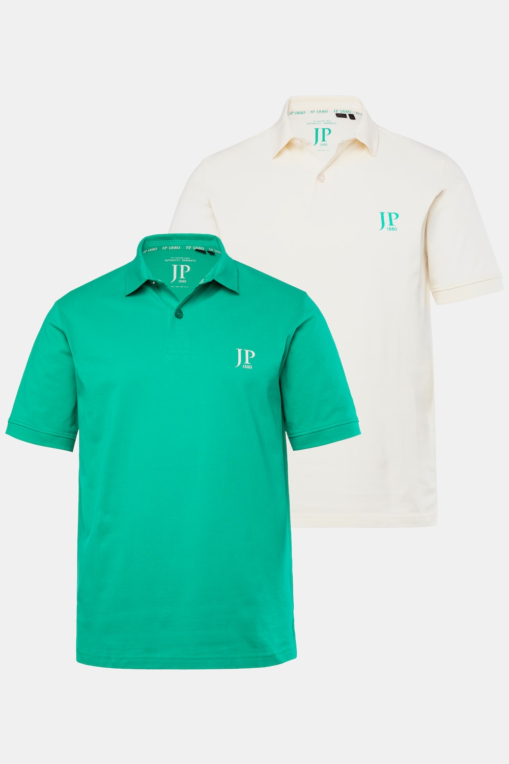 Große Größen Poloshirts, Herren, türkis, Größe: XXL, Baumwolle, JP1880 von JP1880