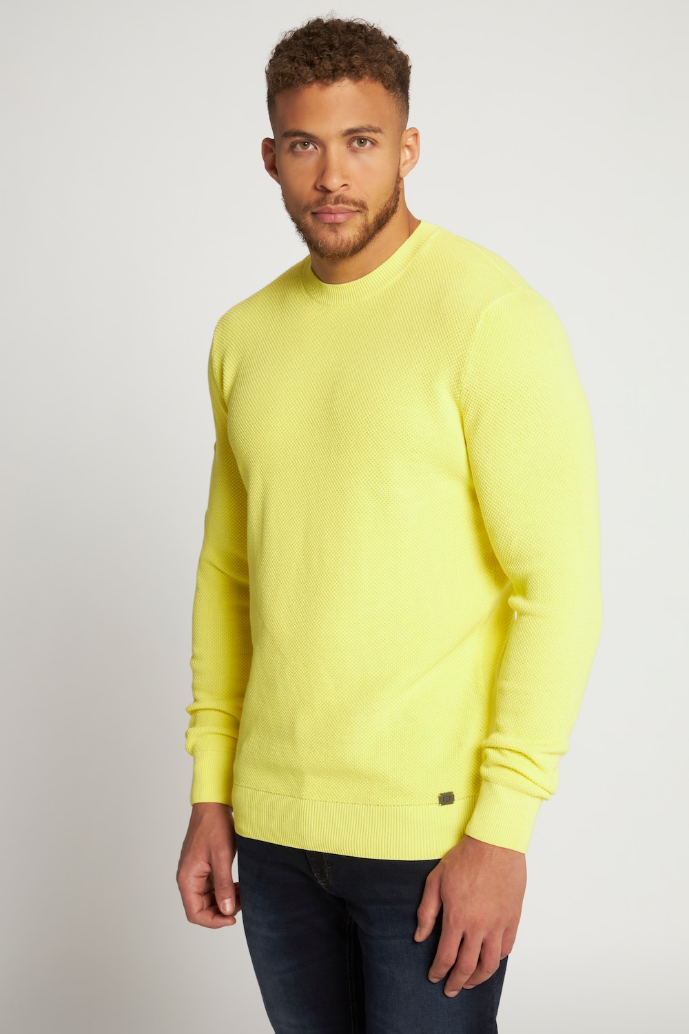 Große Größen Pullover, Herren, gelb, Größe: 4XL, Baumwolle, JP1880 von JP1880