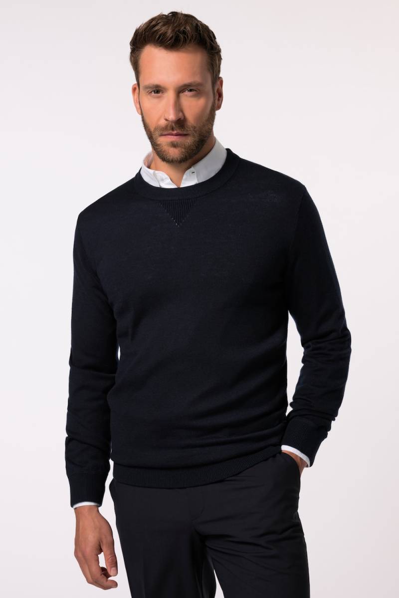 Große Größen Pullover FLEXNAMIC®, Herren, blau, Größe: 5XL, Synthetische Fasern/Polyester/Wolle, JP1880 von JP1880