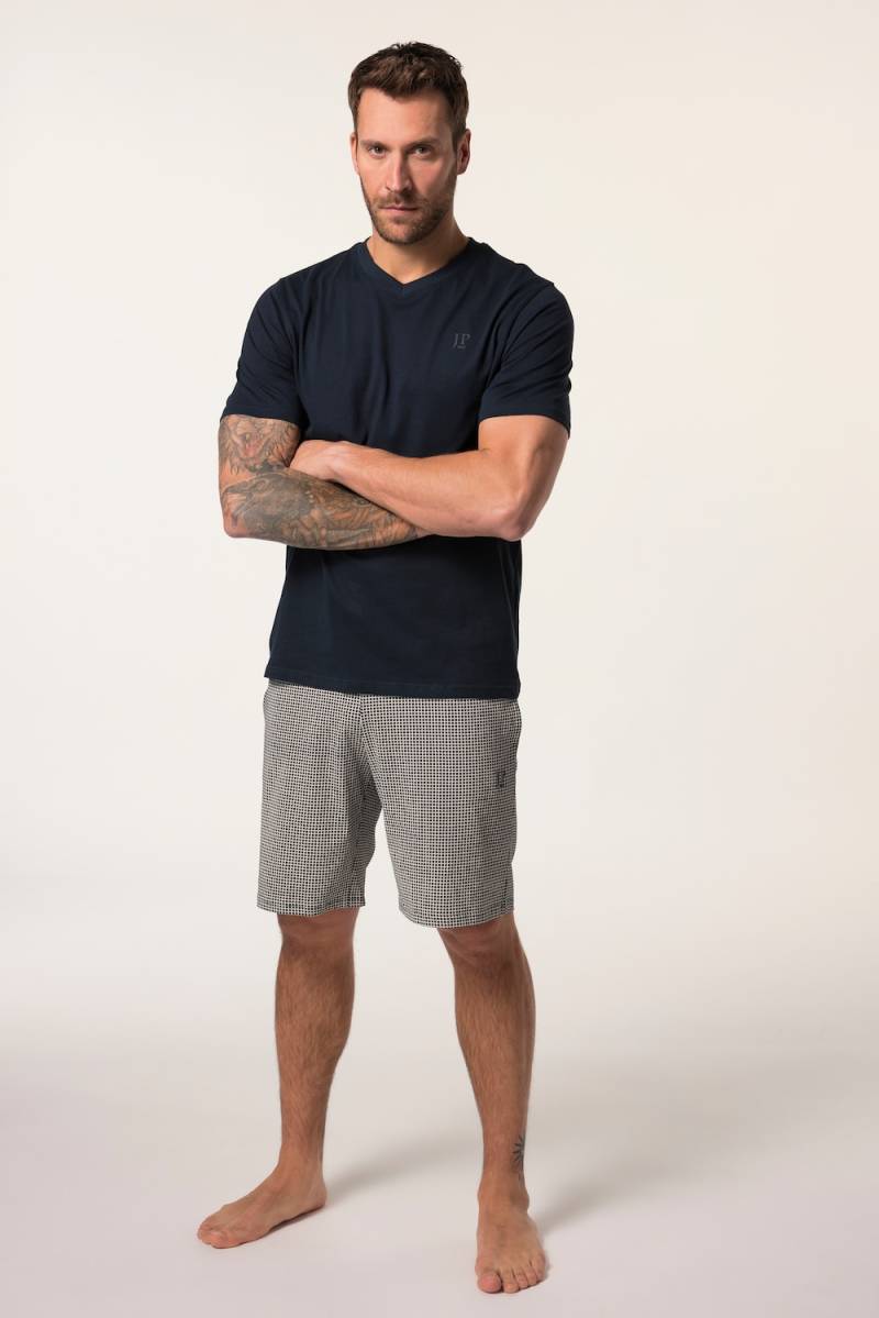 Große Größen Schlafanzug, Herren, blau, Größe: 7XL, Baumwolle, JP1880 von JP1880