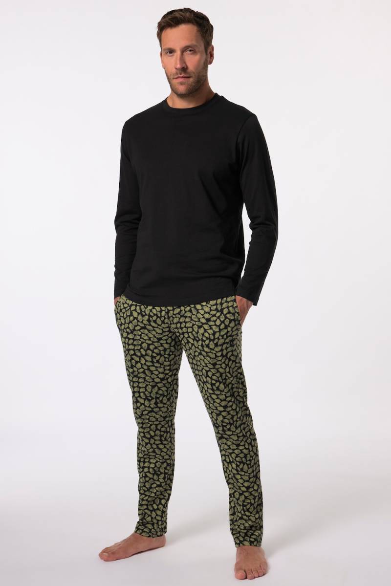 Große Größen Schlafanzug, Herren, schwarz, Größe: 6XL, Baumwolle, JP1880 von JP1880