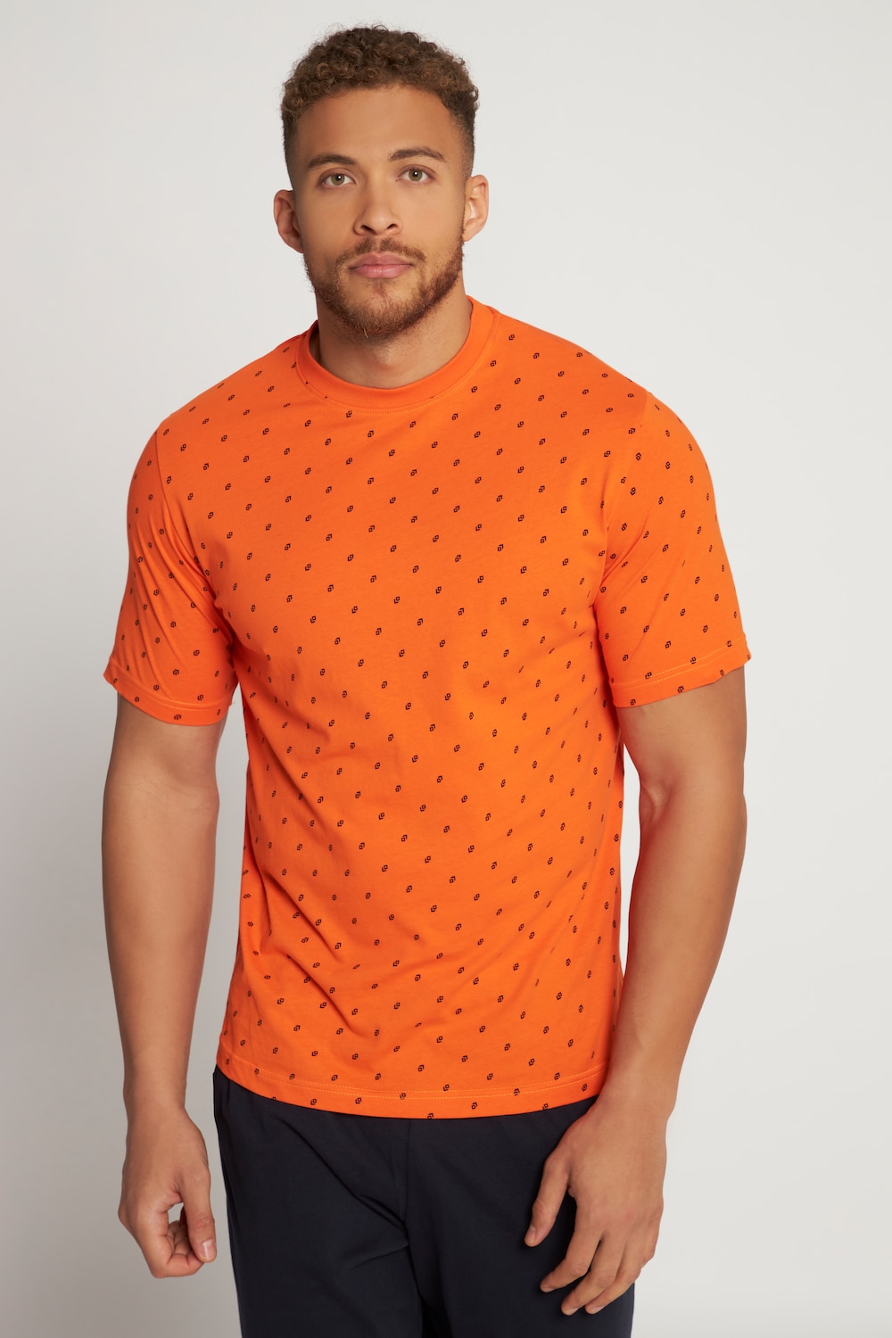 Große Größen Schlafanzug-Shirt, Herren, orange, Größe: XL, Baumwolle, JP1880 von JP1880