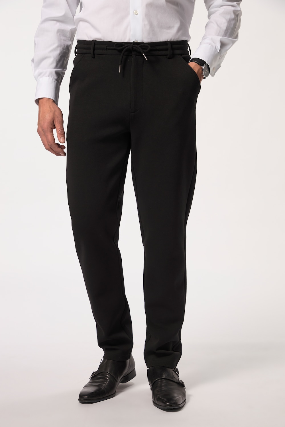 Große Größen Jersey-Hose, Herren, schwarz, Größe: 4XL, Baumwolle/Polyester, JP1880 von JP1880