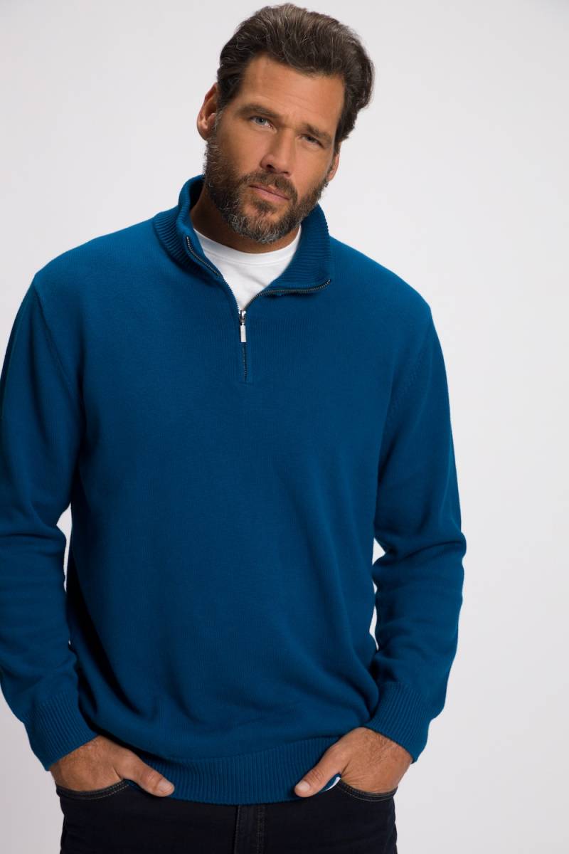 Große Größen Stricktroyer, Herren, blau, Größe: 6XL, Baumwolle, JP1880 von JP1880