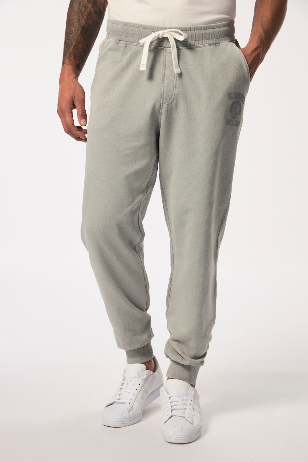 Große Größen Sweatpants, Herren, grau, Größe: 4XL, Baumwolle, JP1880 von JP1880