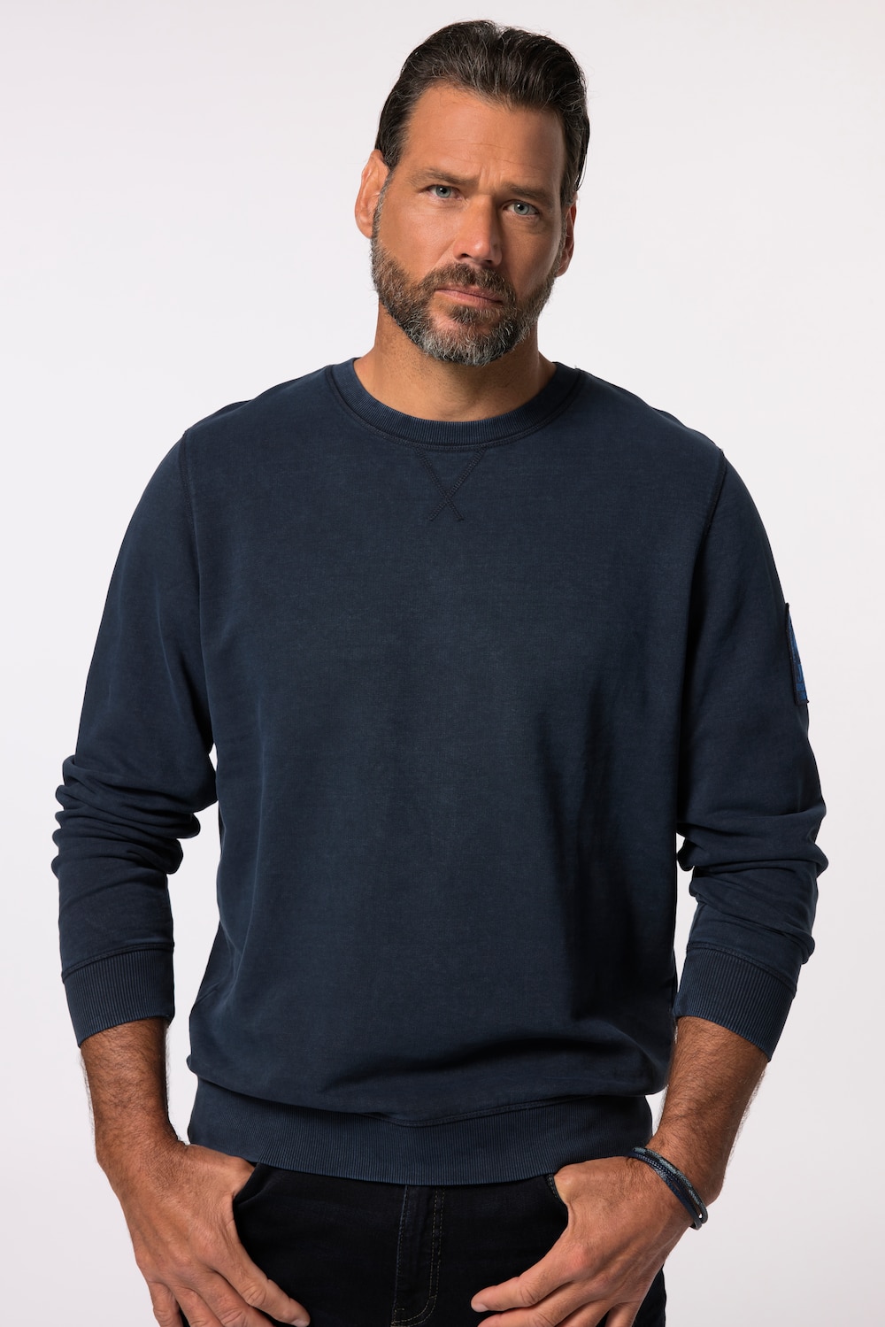 Große Größen Sweatshirt, Herren, blau, Größe: 5XL, Baumwolle, JP1880 von JP1880