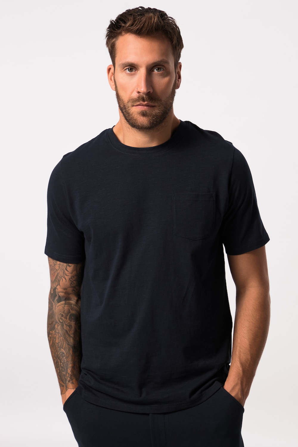 Große Größen T-Shirt, Herren, blau, Größe: 6XL, Baumwolle, JP1880 von JP1880