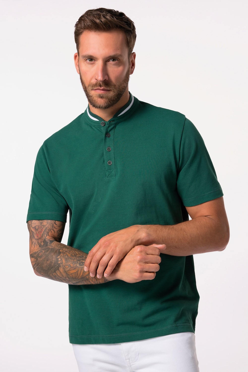 Große Größen T-Shirt, Herren, grün, Größe: 6XL, Baumwolle, JP1880 von JP1880