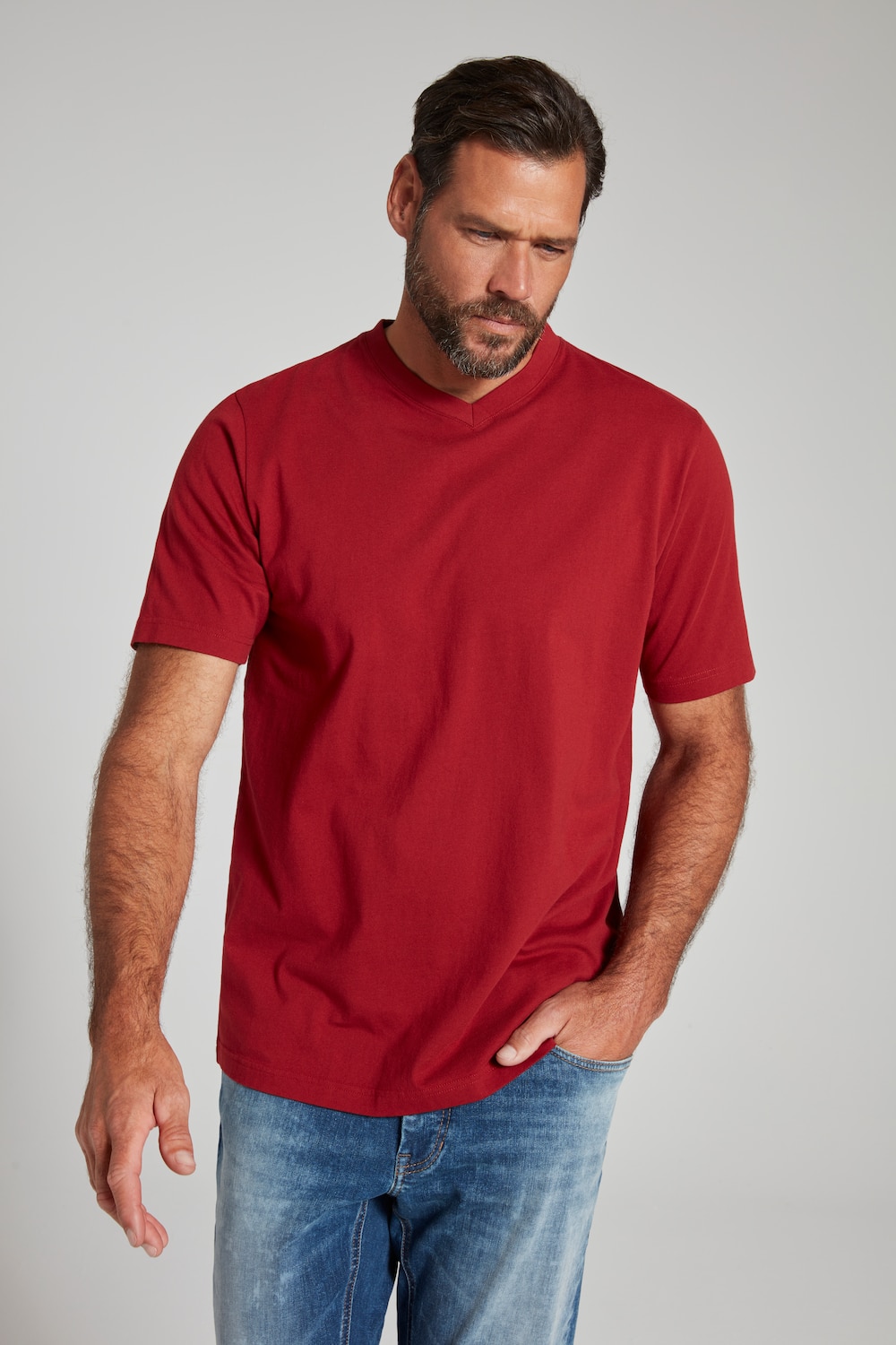 Große Größen T-Shirt, Herren, rot, Größe: XL, Baumwolle/Polyester, JP1880 Große Größen T-Shirt, Herren, rot, Größe: XL, Baumwolle/Polyester, JP1880 von JP1880
