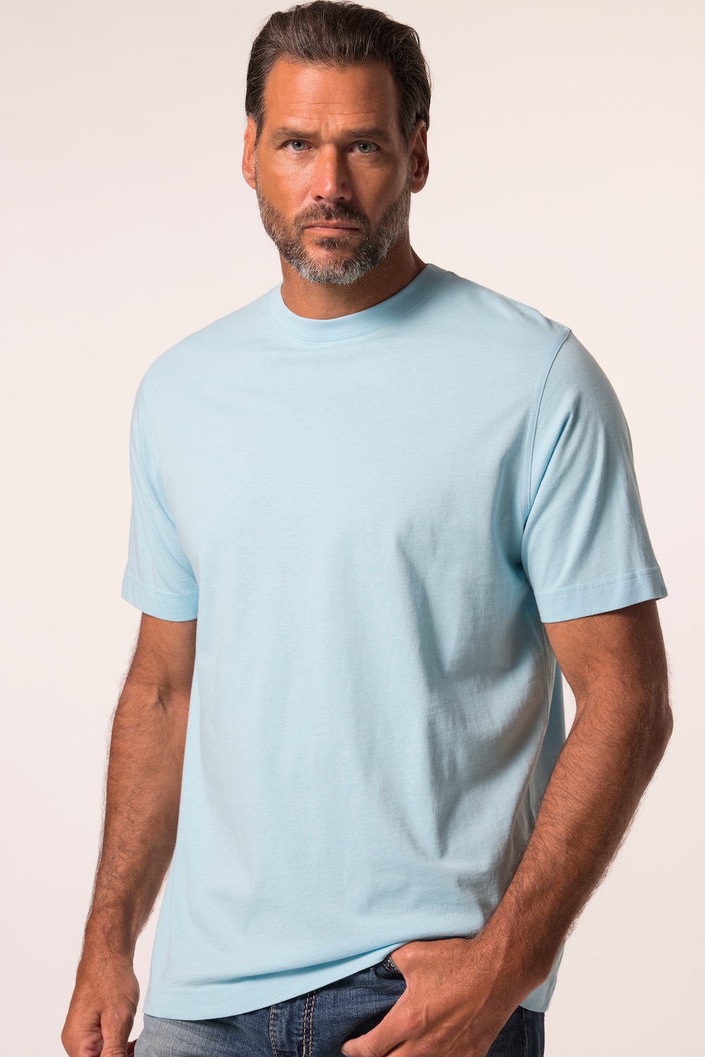 Große Größen T-Shirt, Herren, türkis, Größe: 7XL, Baumwolle, JP1880 von JP1880