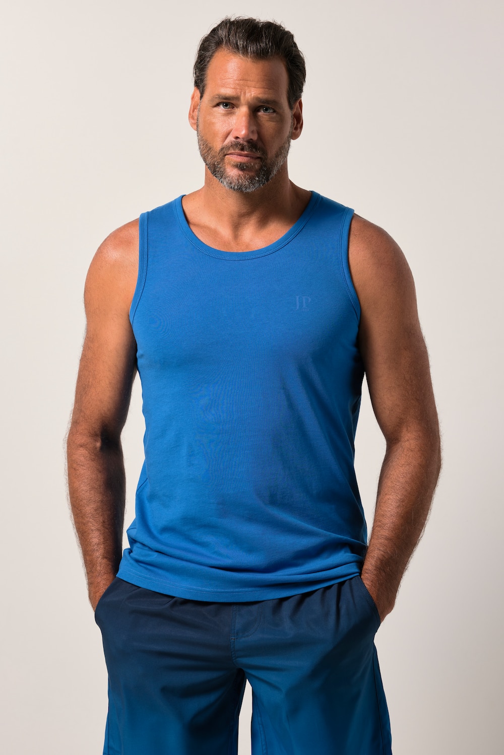 Große Größen Tank Top, Herren, blau, Größe: 6XL, Baumwolle, JP1880 Große Größen Tank Top, Herren, blau, Größe: 6XL, Baumwolle, JP1880 von JP1880
