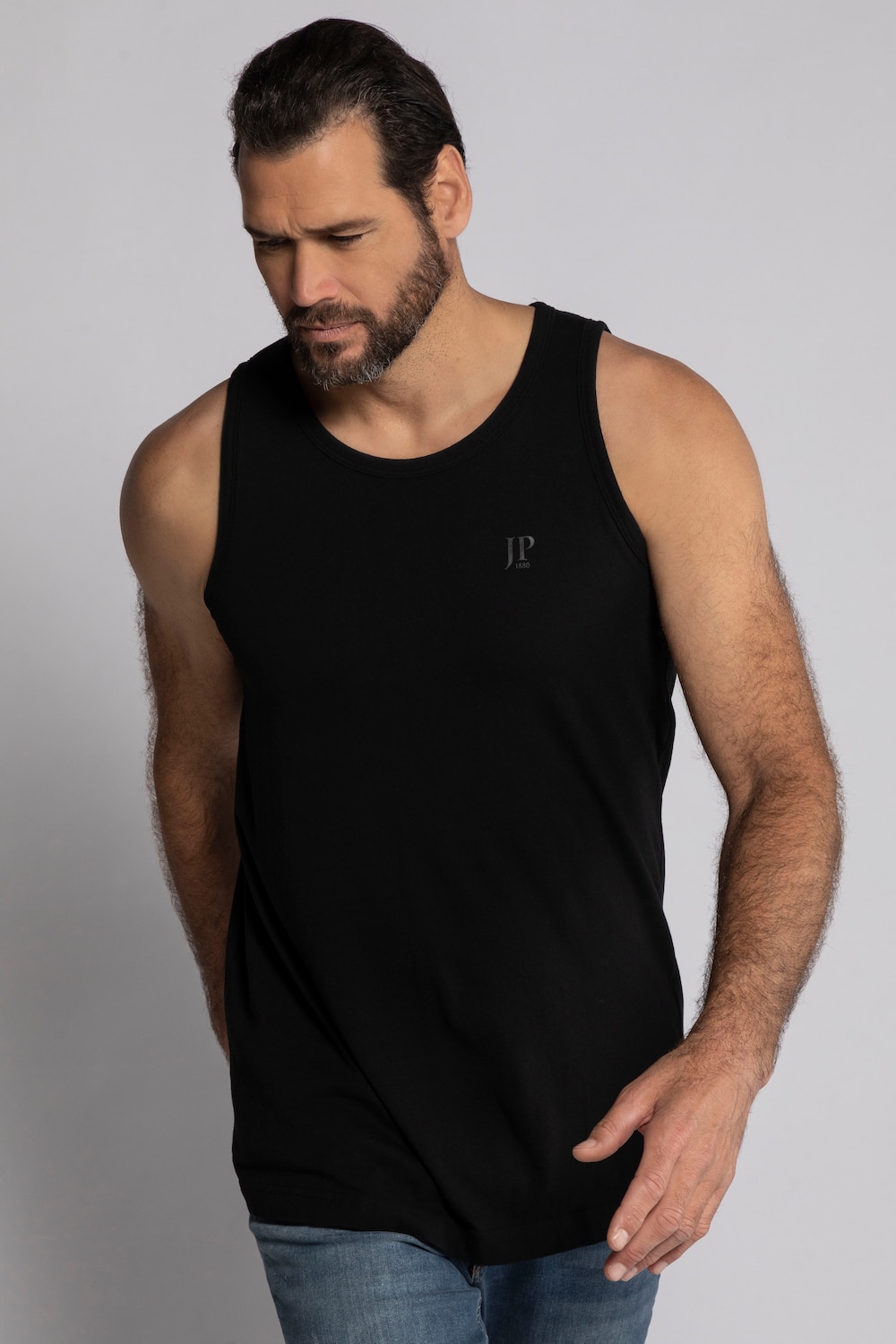 Große Größen Tank Top, Herren, schwarz, Größe: XL, Baumwolle, JP1880 Große Größen Tank Top, Herren, schwarz, Größe: XL, Baumwolle, JP1880 von JP1880