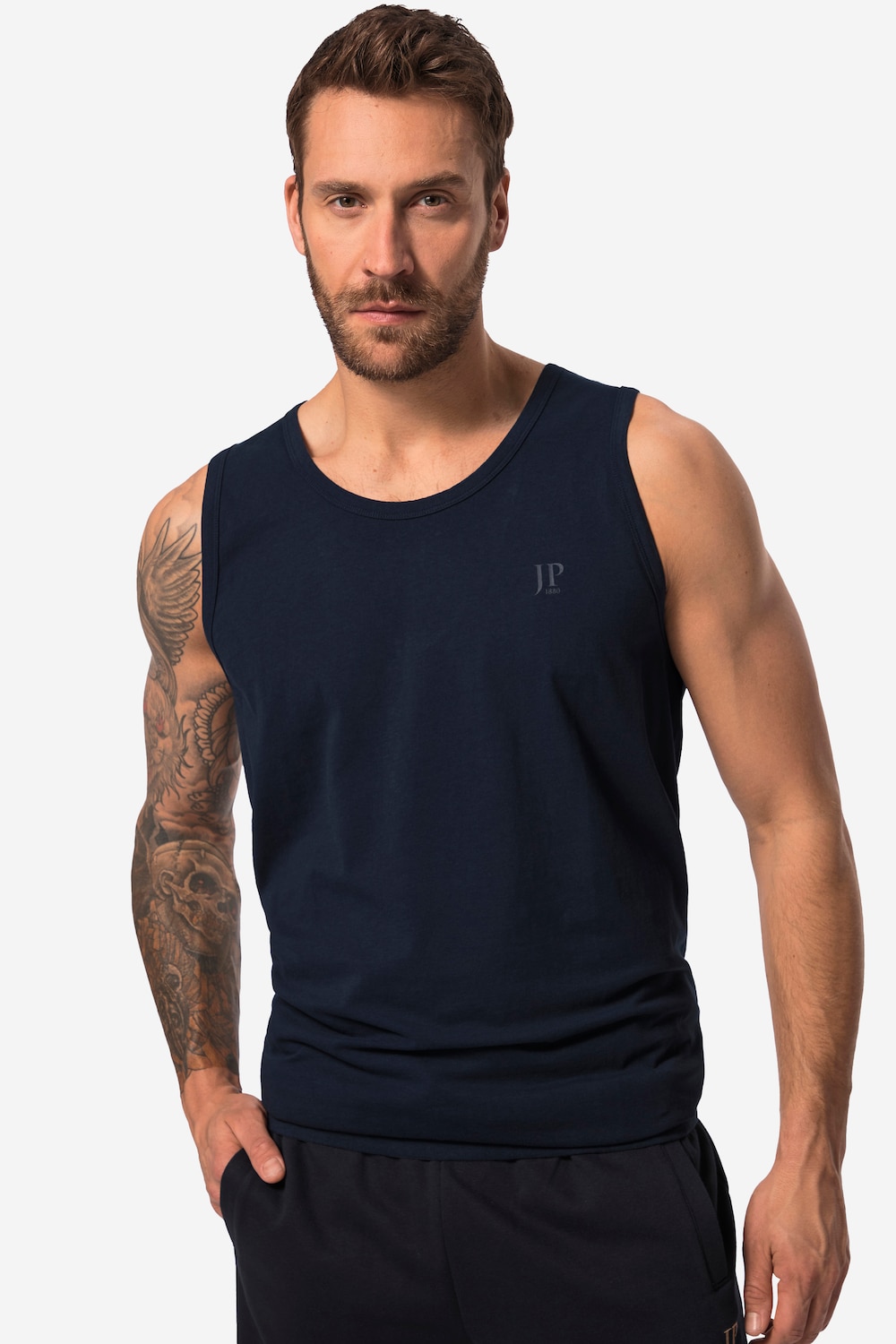 Große Größen Tanktop, Herren, blau, Größe: 5XL, Baumwolle, JP1880 von JP1880