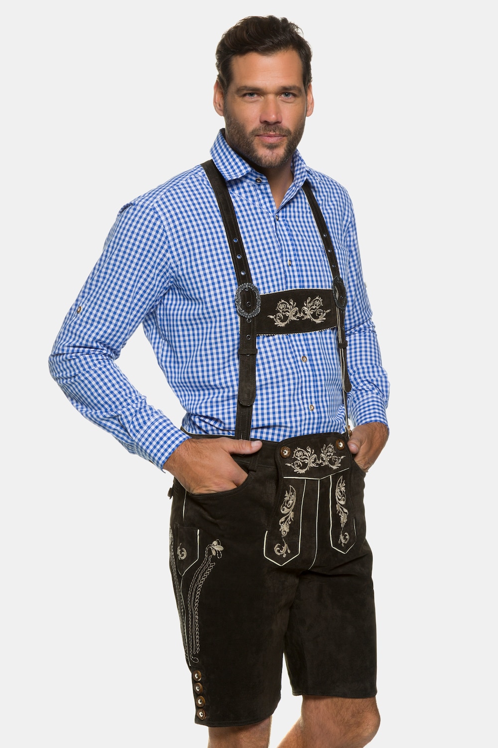 Große Größen Trachtenhose, Herren, braun, Größe: 54, Leder, JP1880 von JP1880