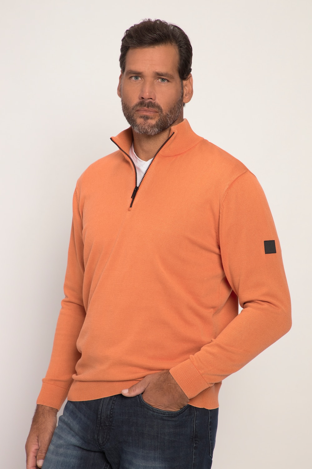 Große Größen Troyer FLEXNAMIC®, Herren, orange, Größe: 3XL, Baumwolle, JP1880 von JP1880