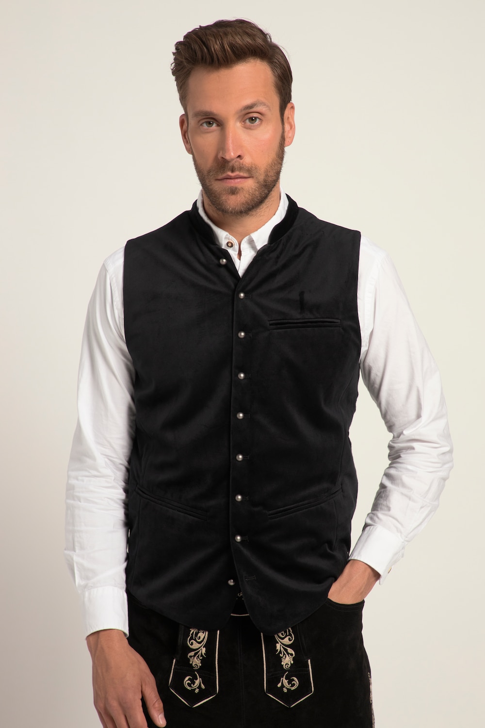 Große Größen Weste, Herren, schwarz, Größe: 64, Polyester, JP1880 Große Größen Weste, Herren, schwarz, Größe: 64, Polyester, JP1880 von JP1880