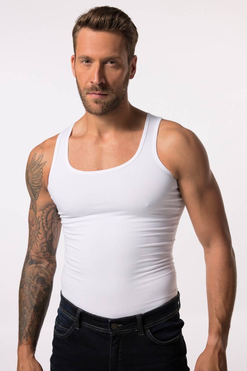 Große Größen X Finn Shapewear-Unterhemd, Herren, weiß, Größe: 8XL, Baumwolle/Synthetische Fasern/Elasthan, JP1880 von JP1880