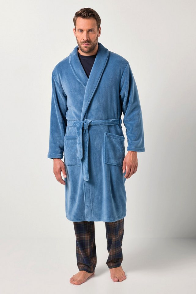 JP1880 Bademantel bis 7XL Bademantel Morgenmantel extra weich, Langform, Materialmix von JP1880