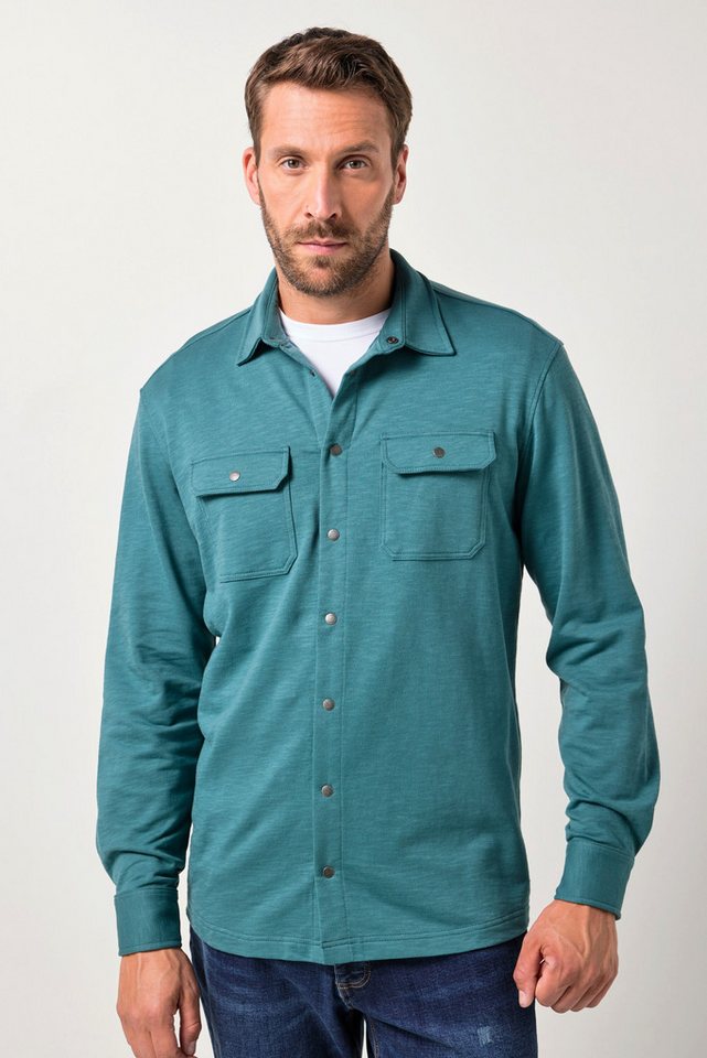 JP1880 Businesshemd JP 1880 Jersey-Hemd Langarm Kentkragen Modern Fit von JP1880